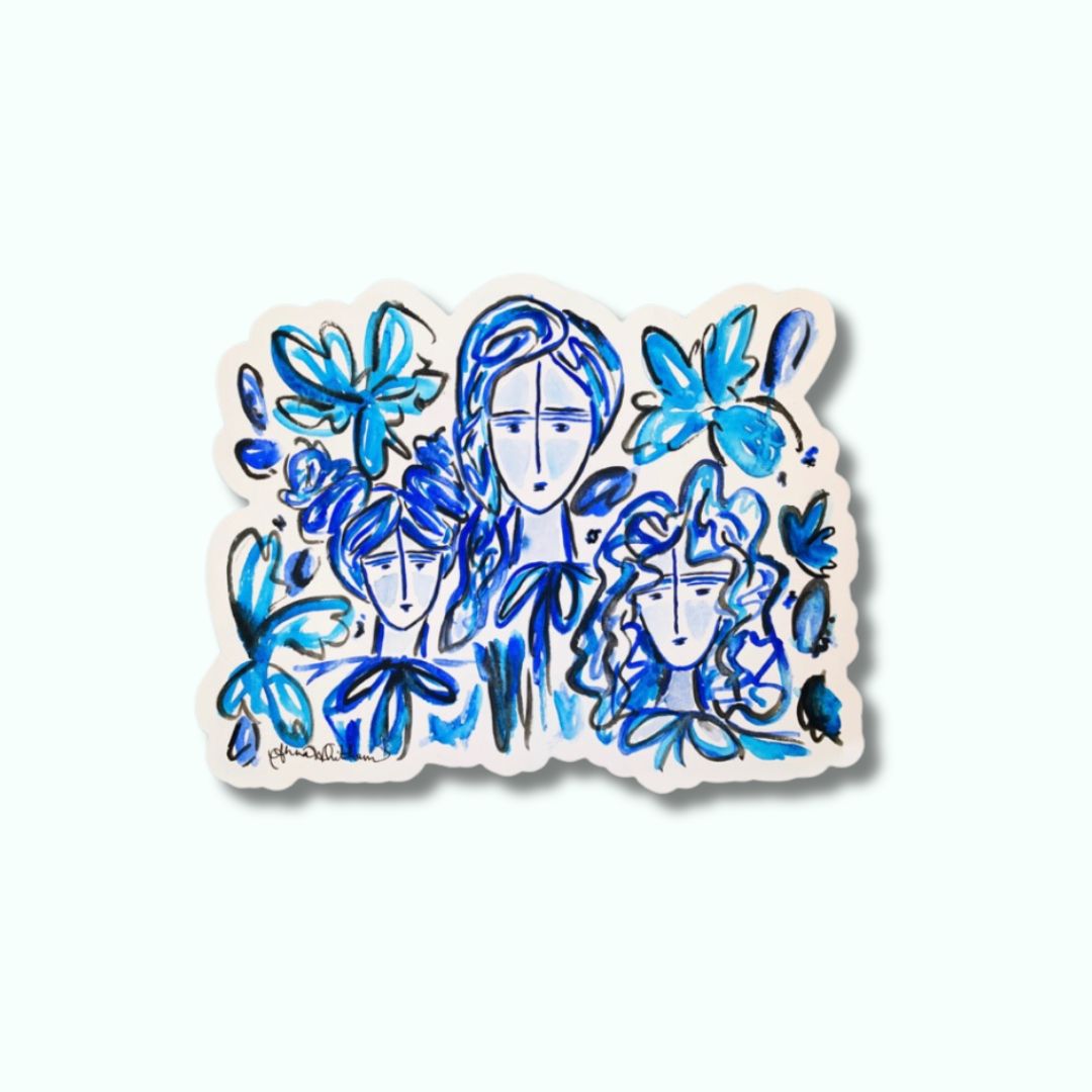 Azure Lousie, Donnie, and Joann Die Cut Sticker