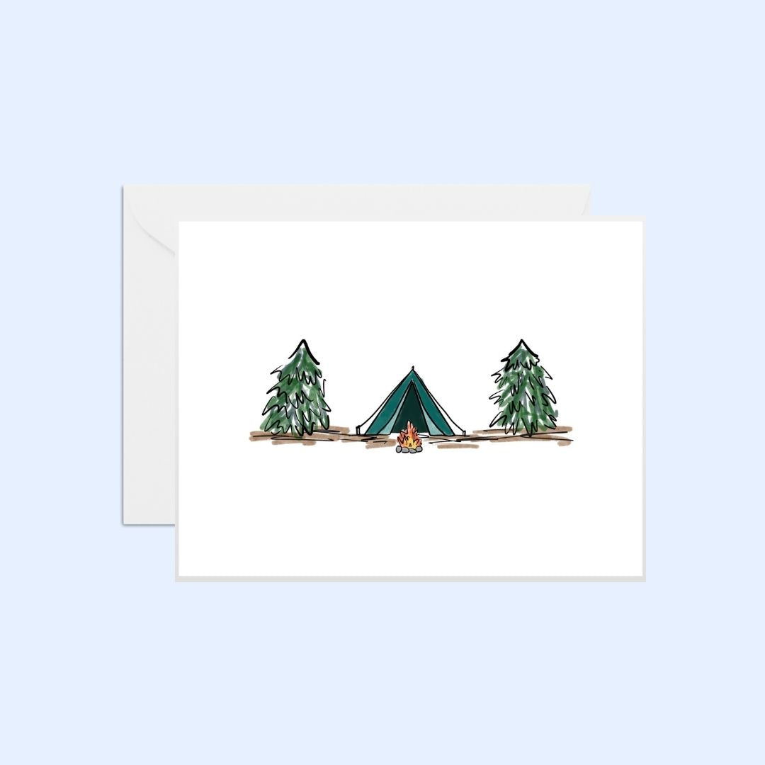 Camp Notecard Set Blue