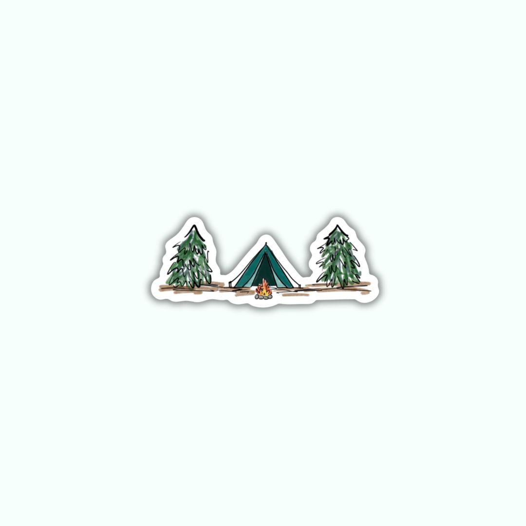 Camp Sticker Blue