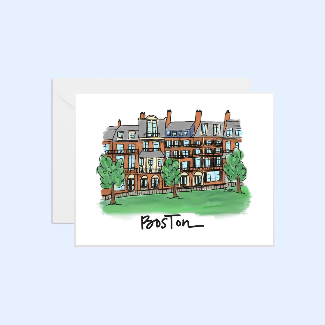 Boston Brownstone Notecard Set