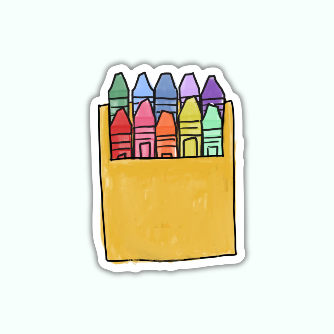 Crayon Box Vinyl Sticker | Decorative Sticker | Fun |