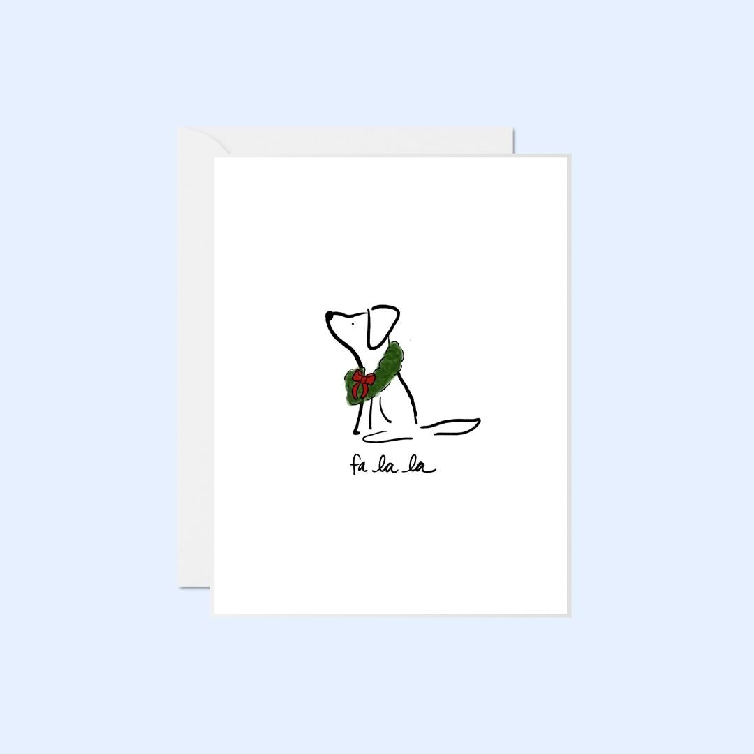 Fa la la Dog Notecard Set