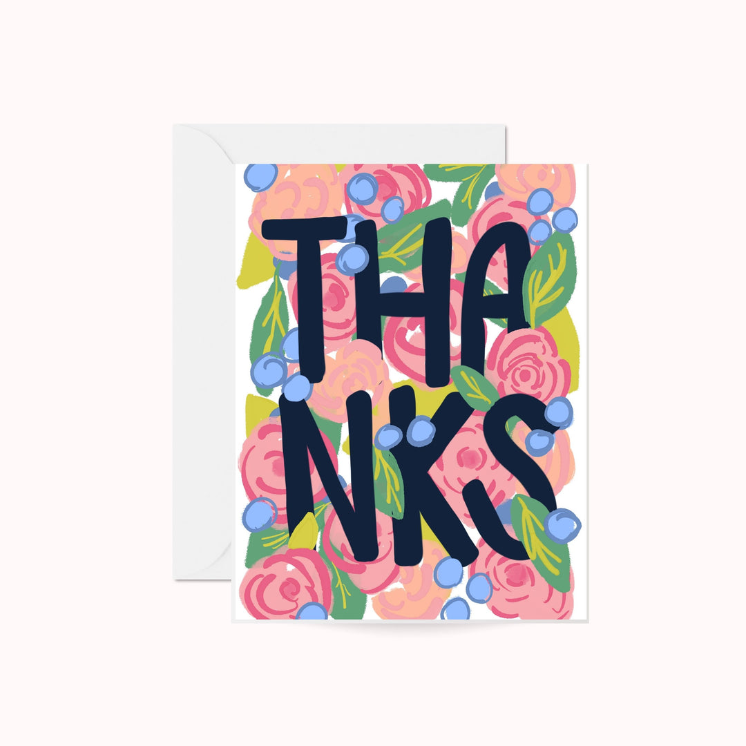 Floral Thanks Greeting Card