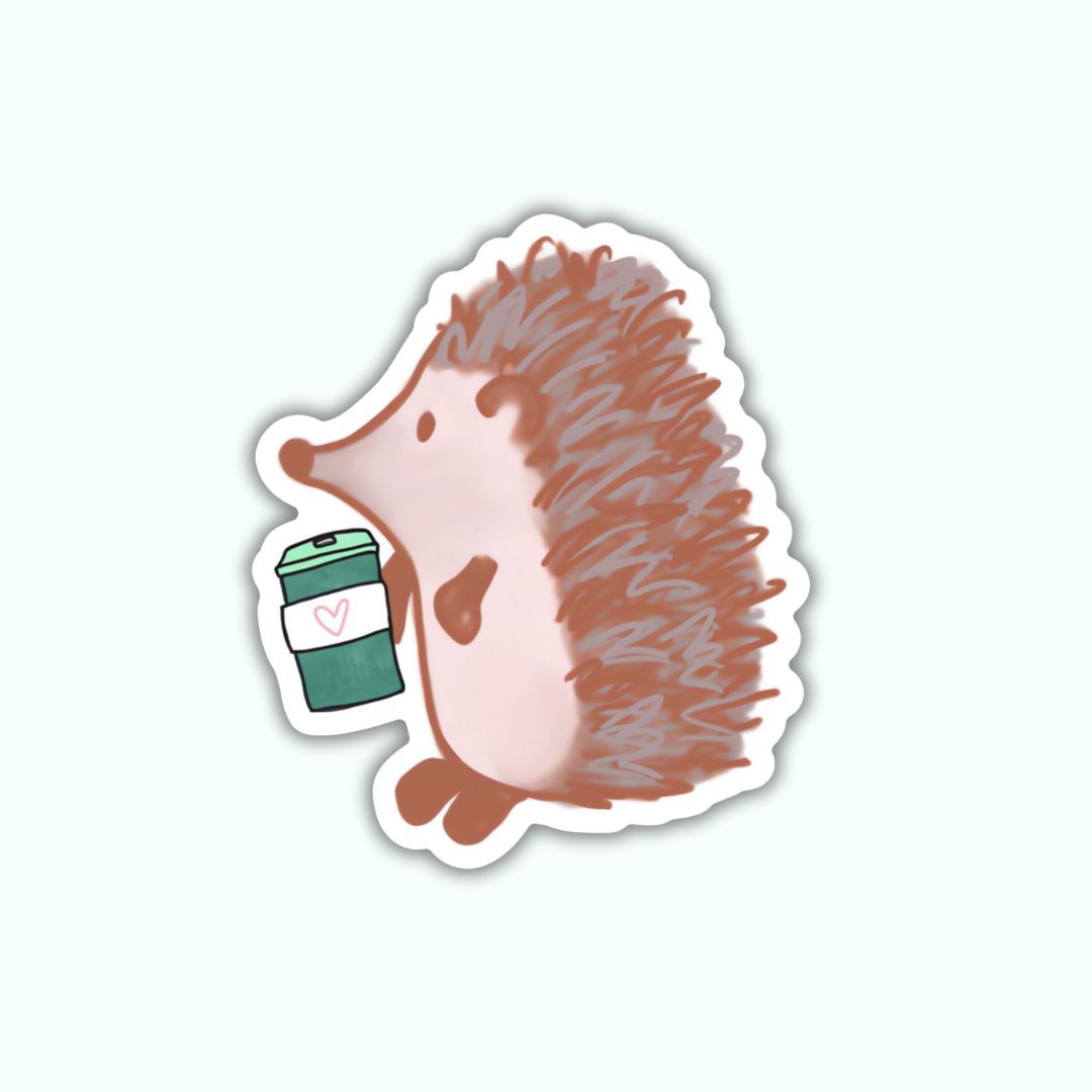 Hedgehog Vinyl Sticker