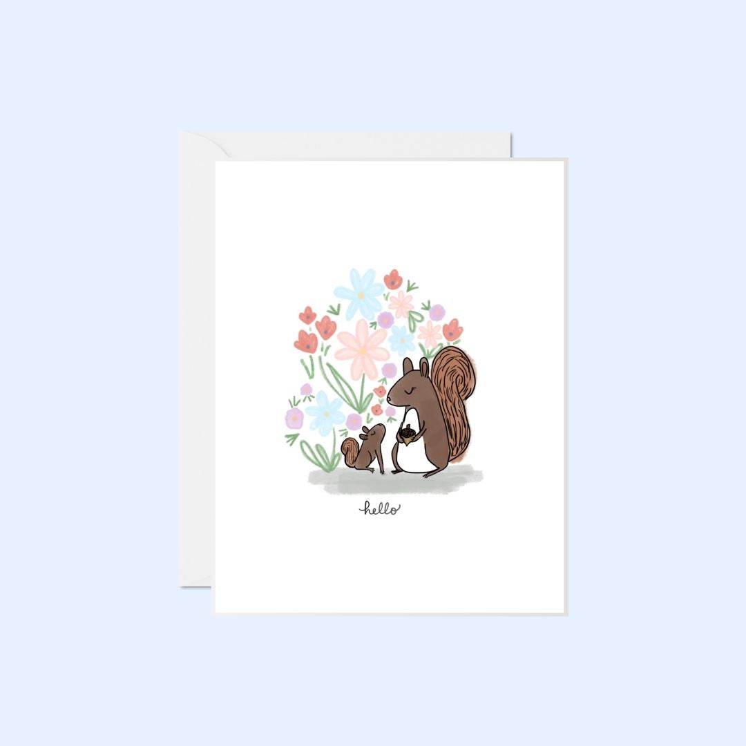 Spring Squirrels Notecards
