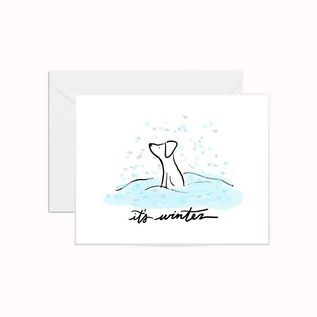 It's Winter Dog Greeting Card