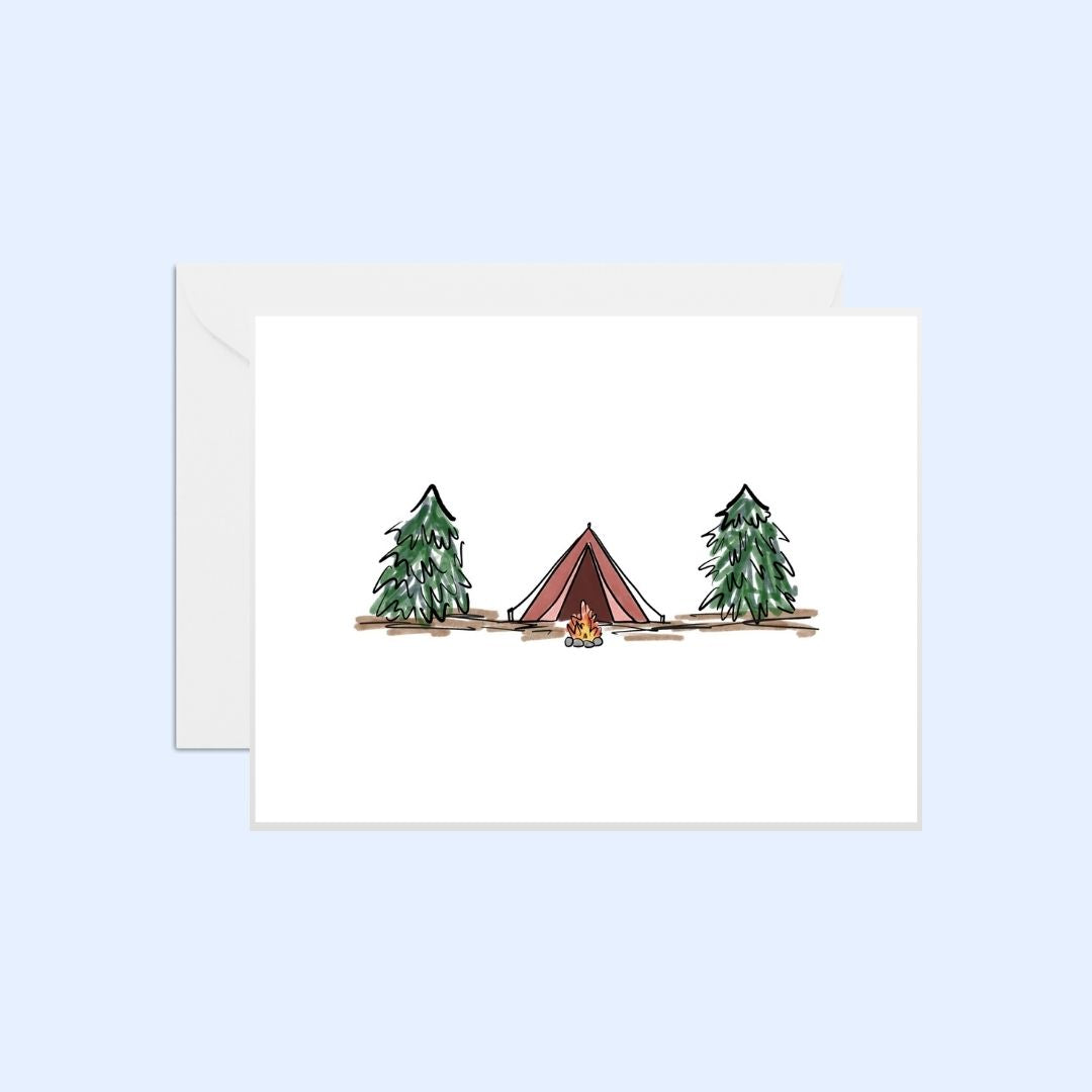 Camp Notecard Set Pink