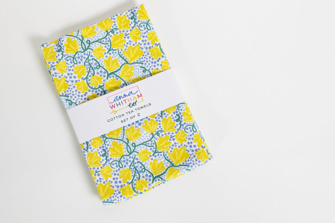 Yellow Vine Towel Set