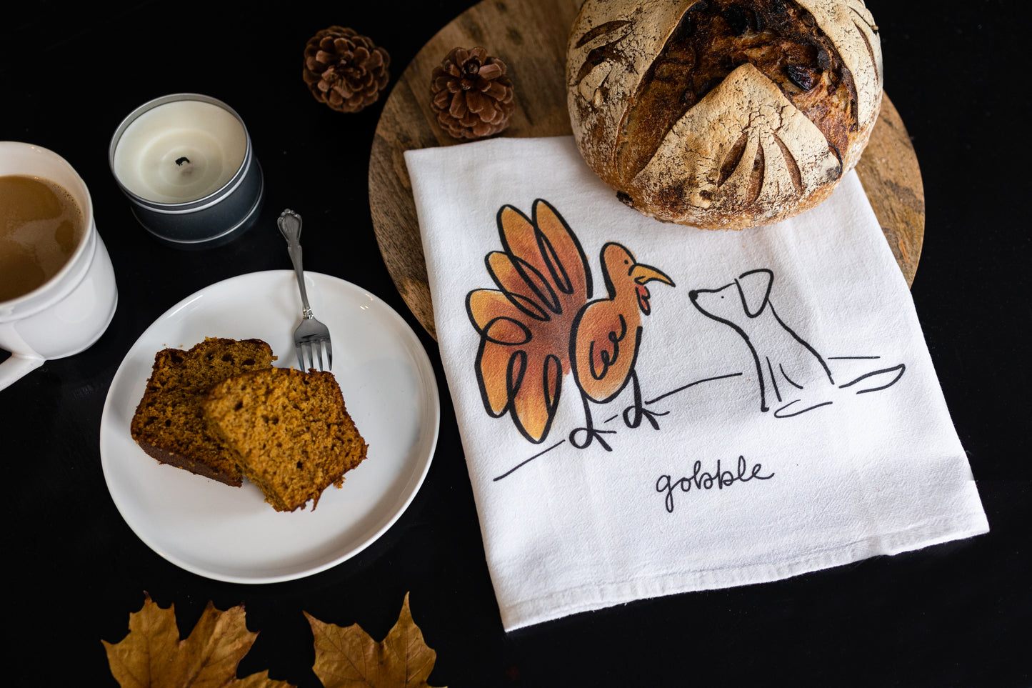 Gobble Dog Tea Towel