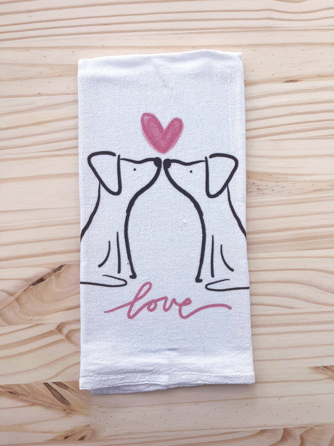 Love Dog Tea Towel