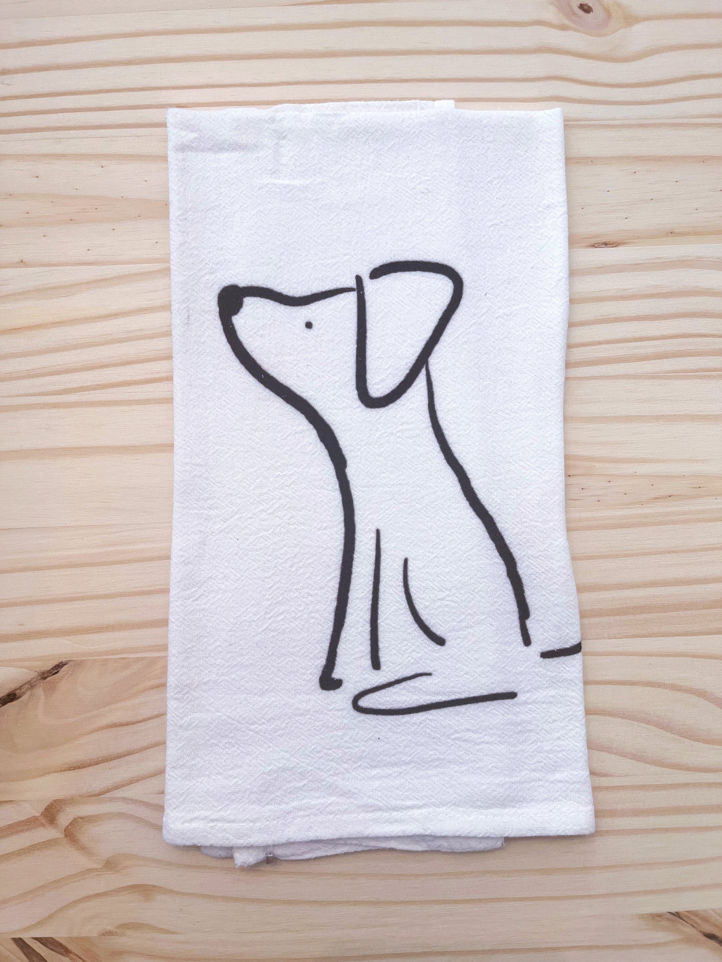 Simple Dog Tea Towel