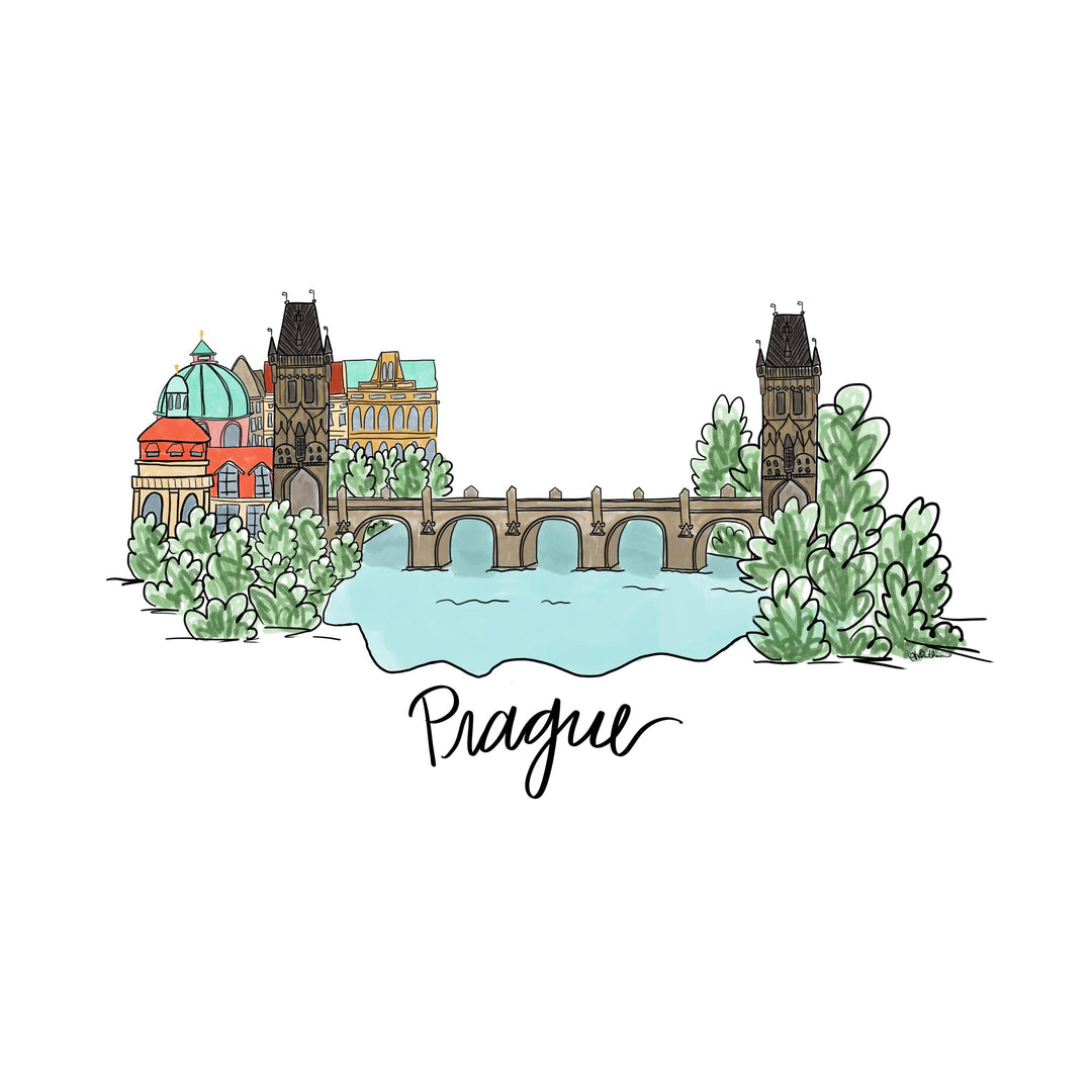 Prague Tea Towel