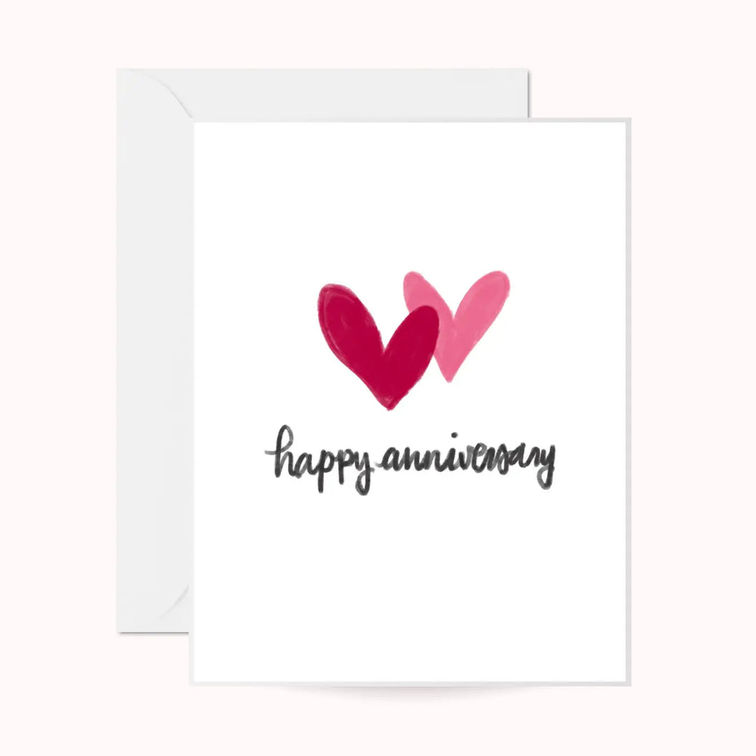 Happy Anniversary Hearts Greeting Card