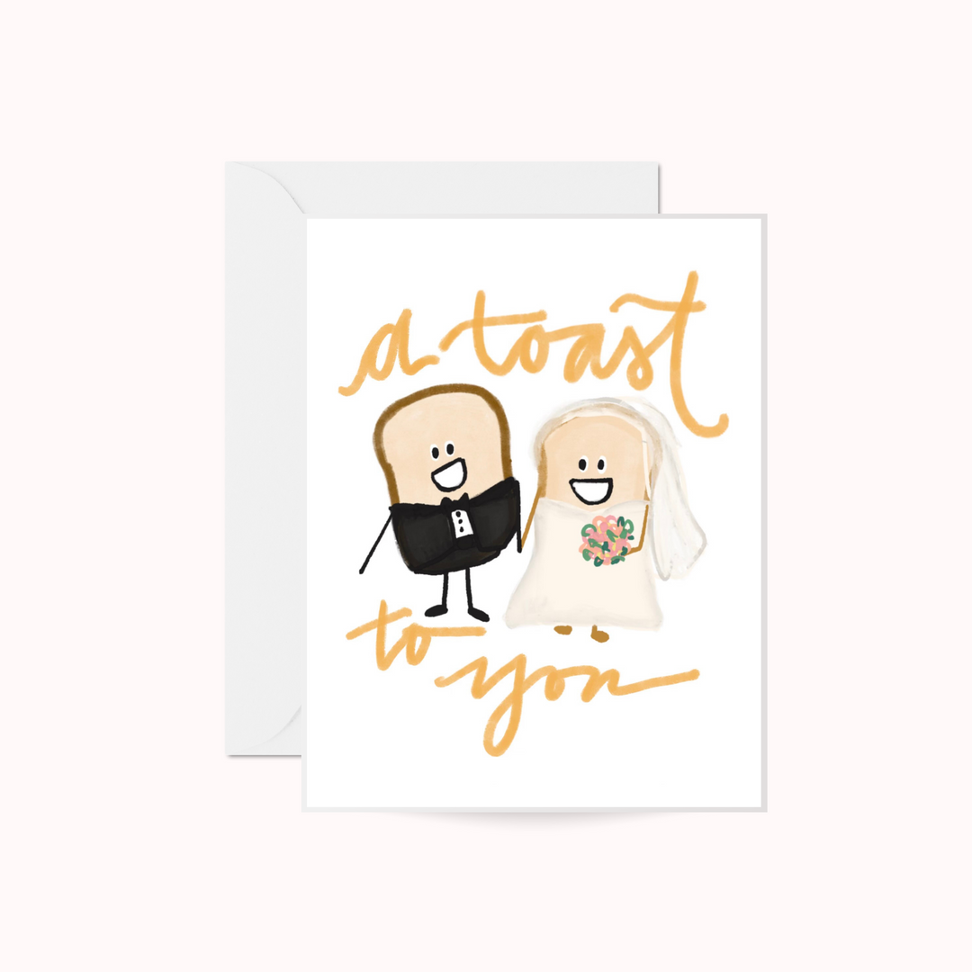 A Toast to You Wedding Card