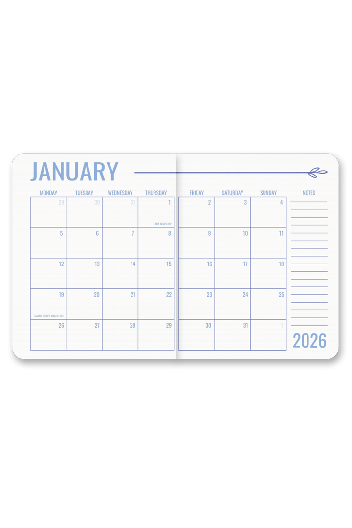 Alison Floral 2026 Monthly Planner