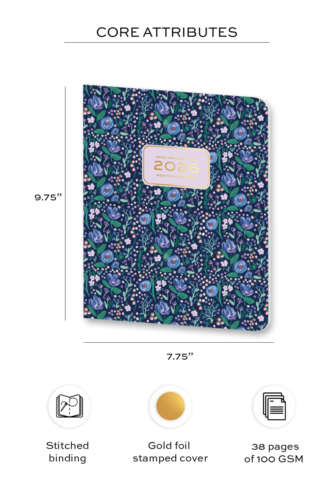 Alison Floral 2026 Monthly Planner