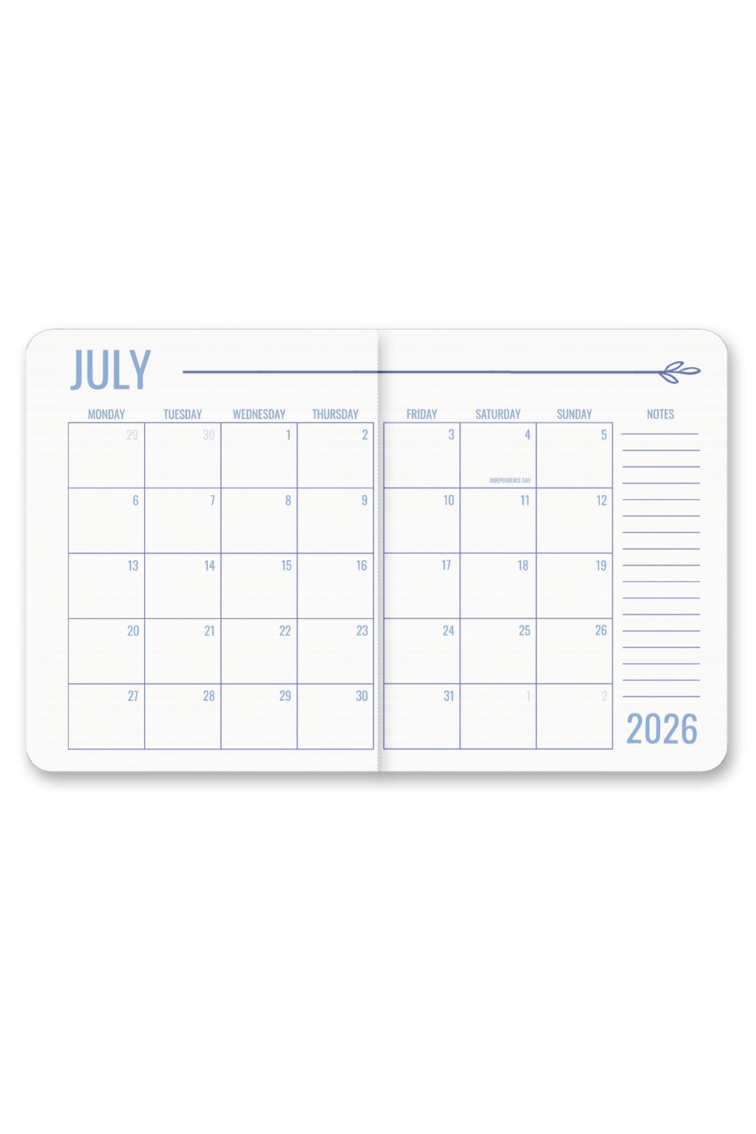 Lauren Floral 2026 Monthly Planner