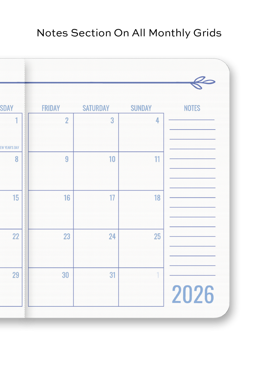 Lauren Floral 2026 Monthly Planner