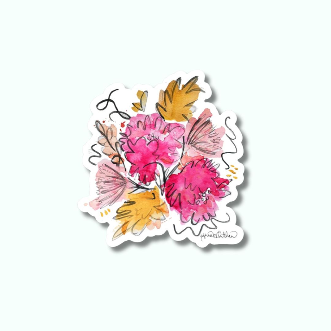 Abstract Floral #5 Sticker