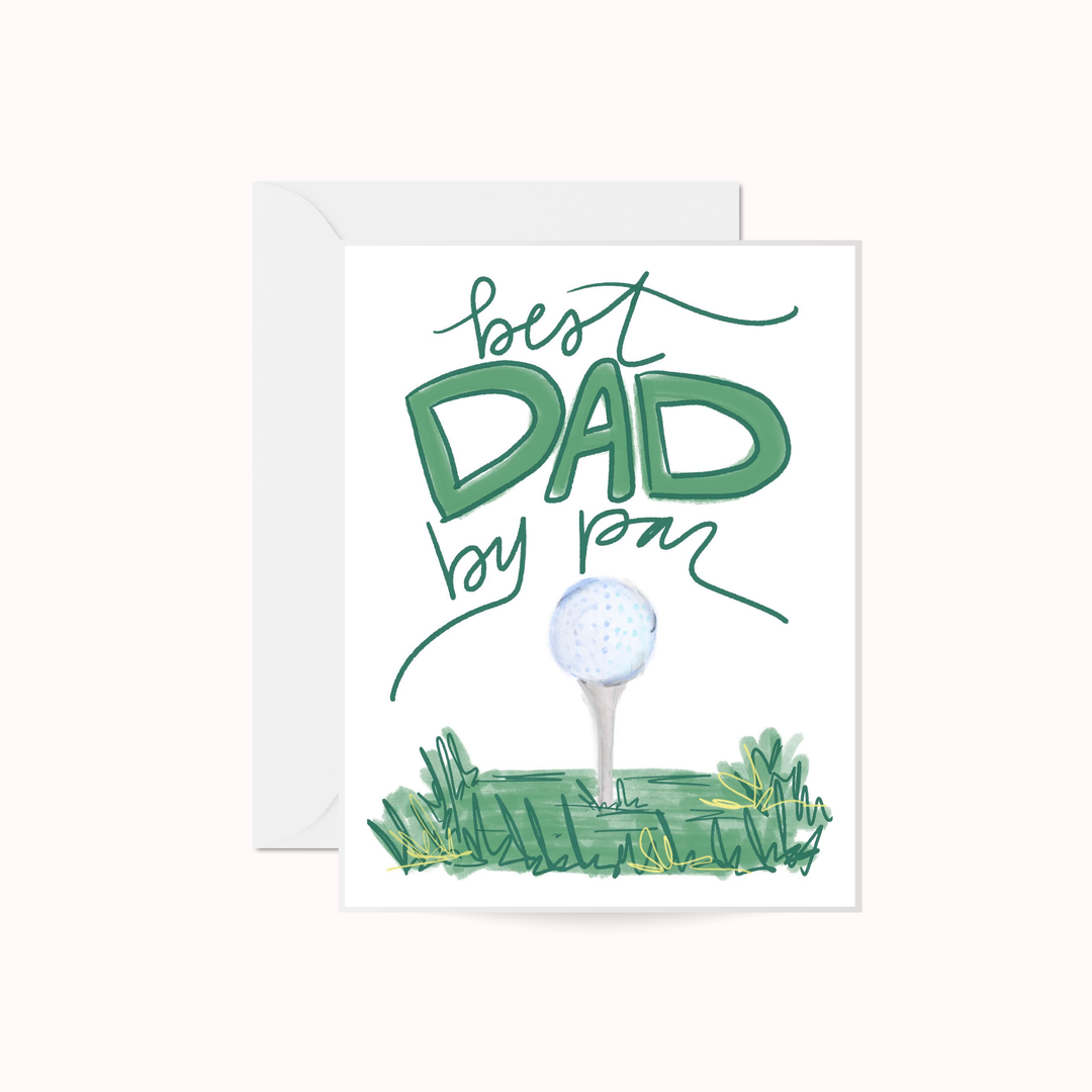 Best Dad by Par Greeting Card
