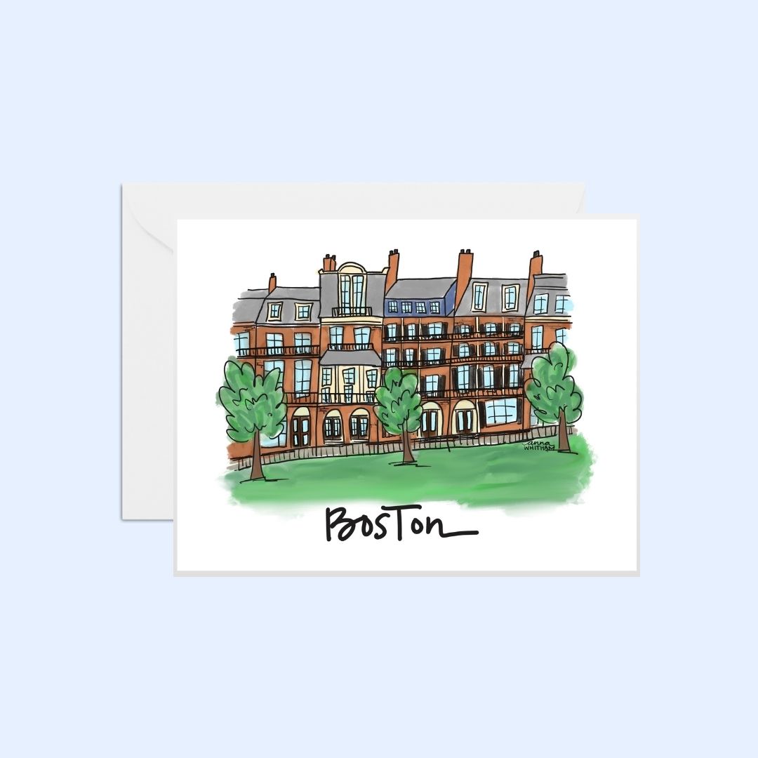 Boston Brownstone Notecard Set