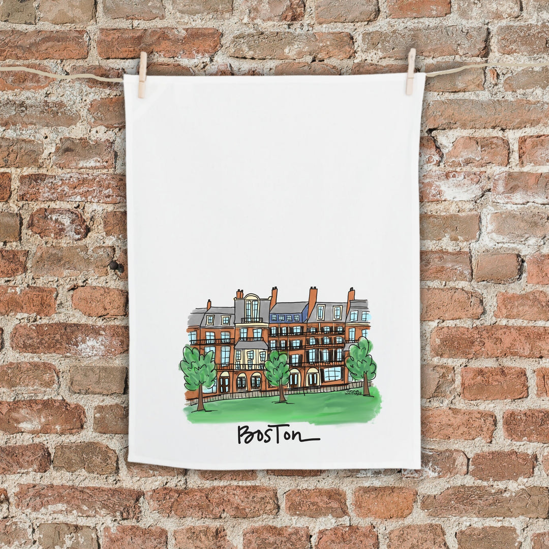 Boston Brownstone Tea Towel