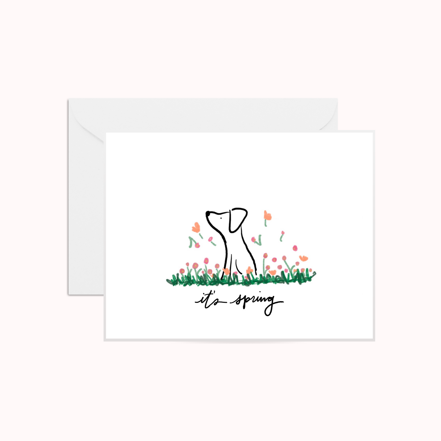 Spring Dog Greeting Card