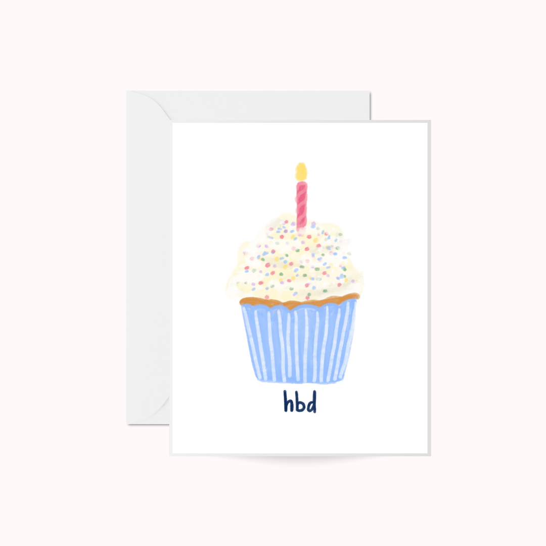 Cupcake Birthday Greeting Card  | Cute Card | Birthday