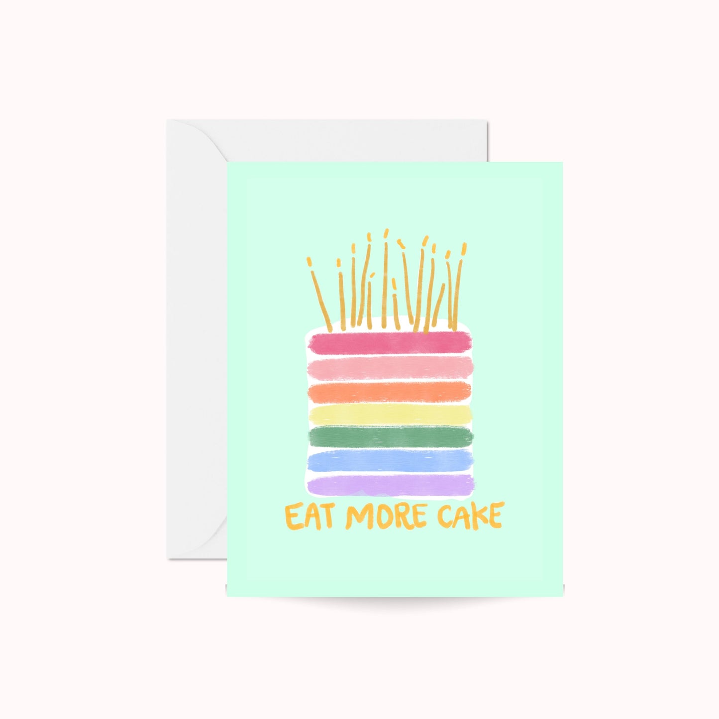 Eat More Cake Greeting Card