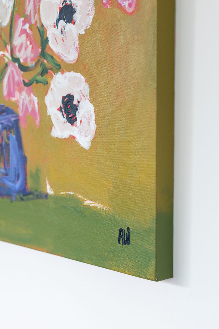Waiting with Anemones  - 30 x 40