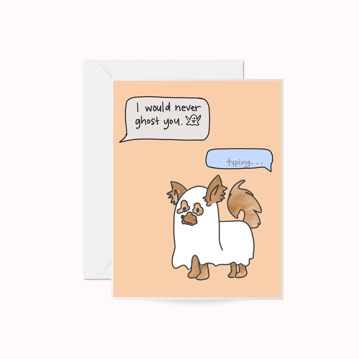 Ghost Dog Greeting Card