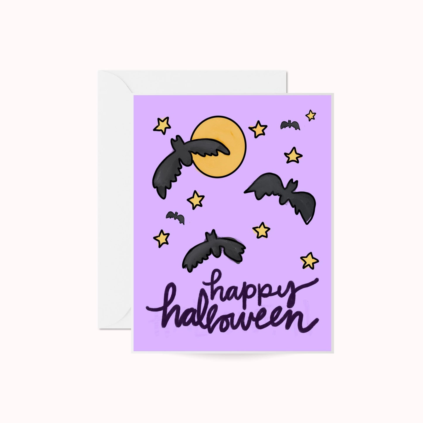 Happy Halloween Bats Greeting Card