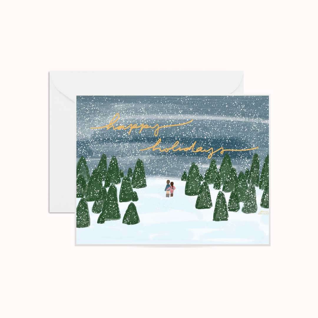 Happy Holidays Dark Sky Greeting Card