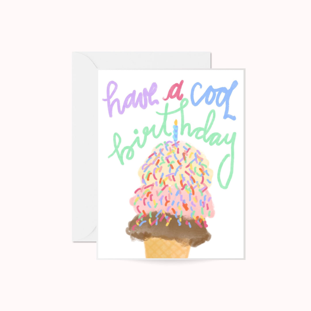 Ice Cream Birthday Greeting Card