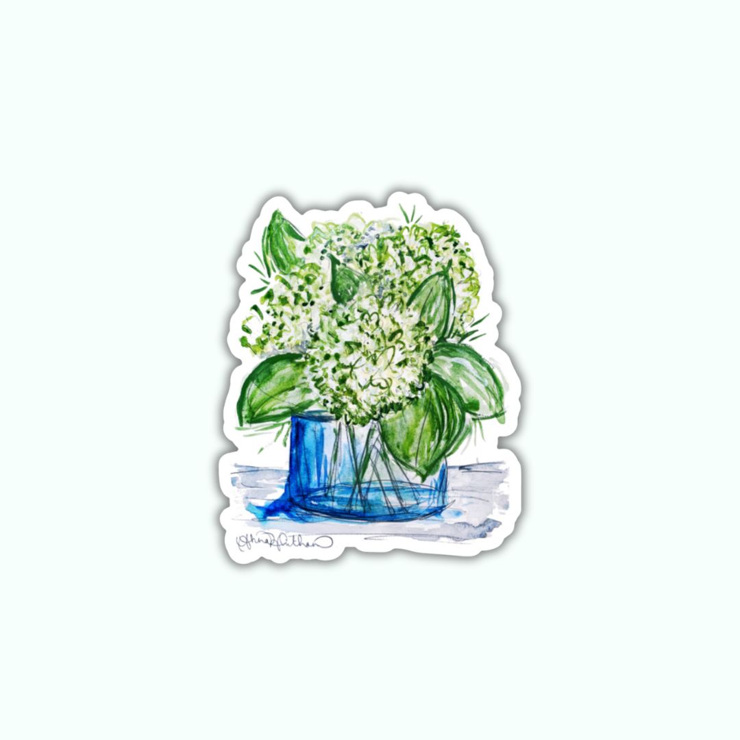 Hydrangea Bouquet Die Cut Sticker