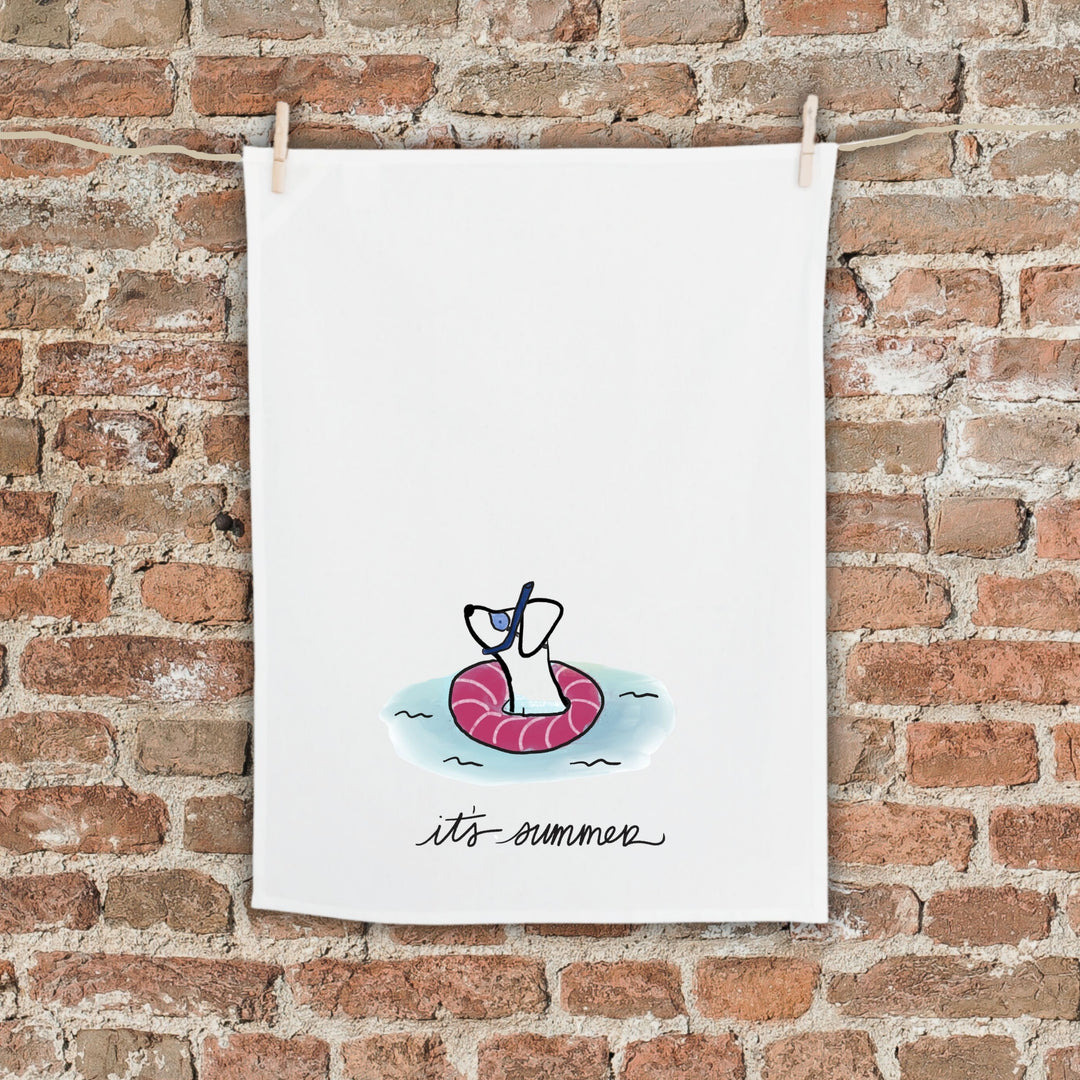 It’s Summer Dog Tea Towel