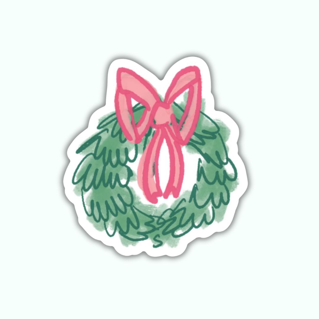 Joy Wreath Vinyl Sticker | Holiday Sticker | Fun |