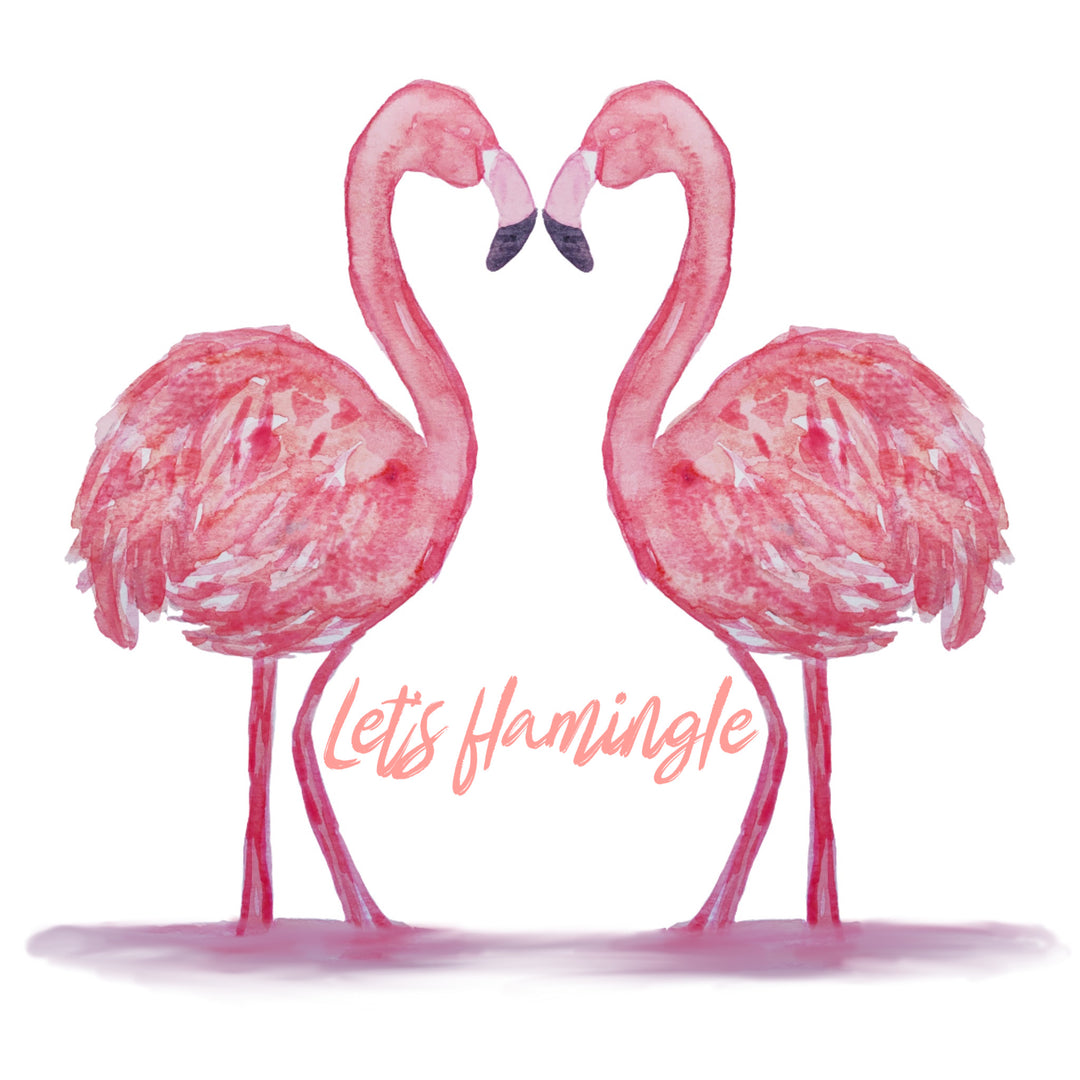 Let's Flamingle Greeting Card