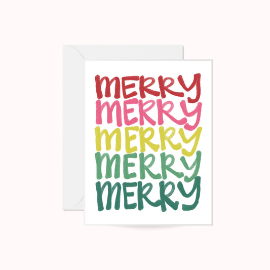Merry Merry Merry Greeting Card