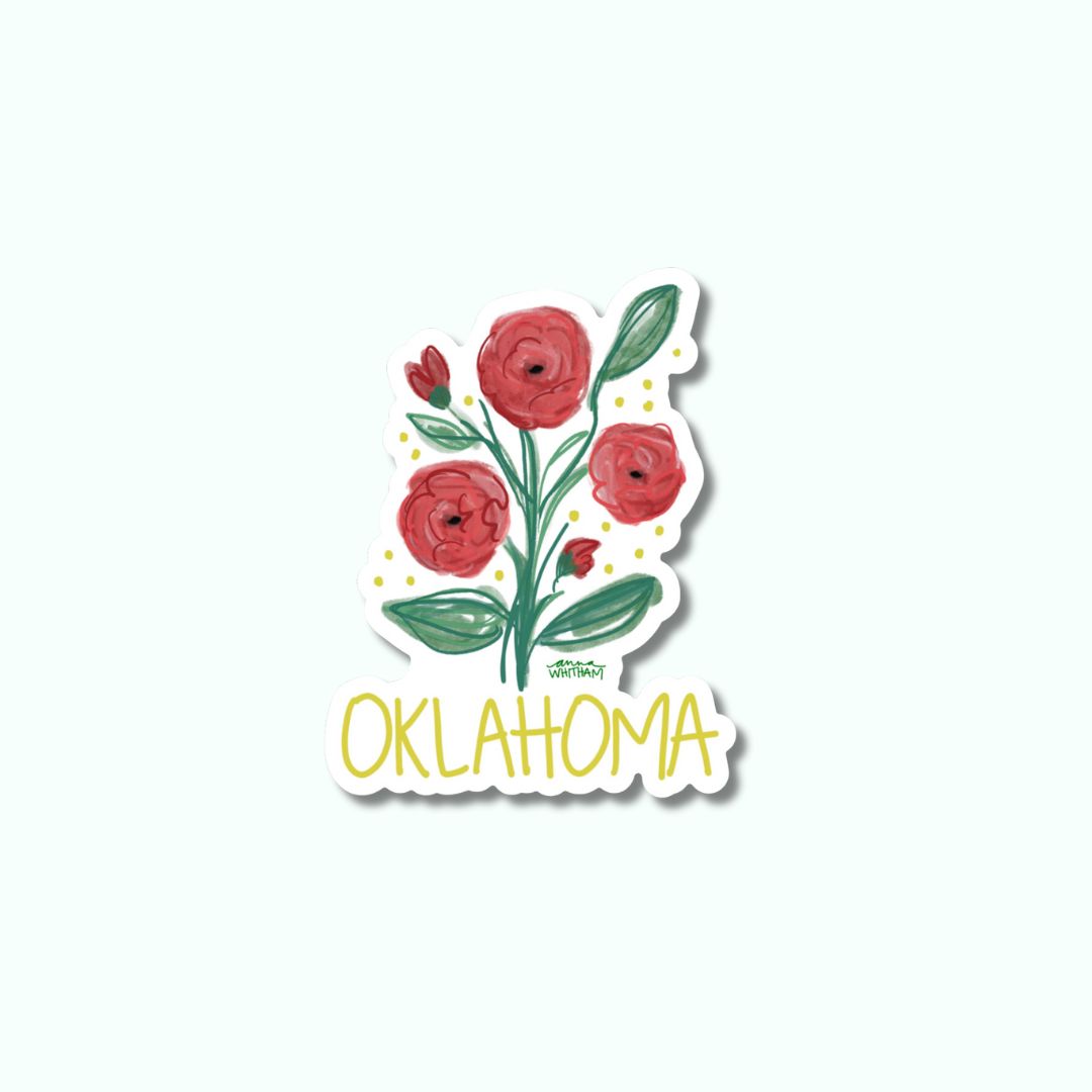 Oklahoma Rose Sticker