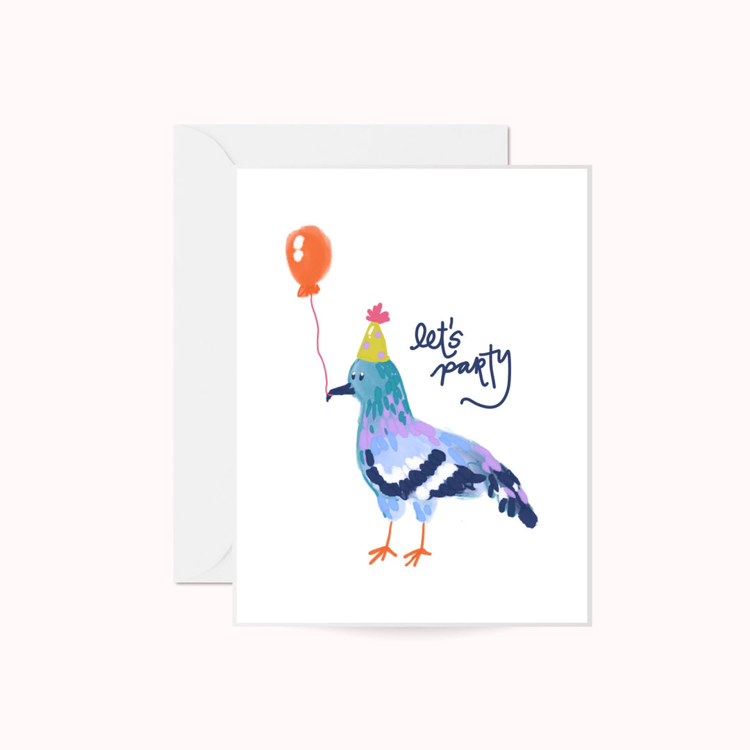 Party Pigeon Greeting Card