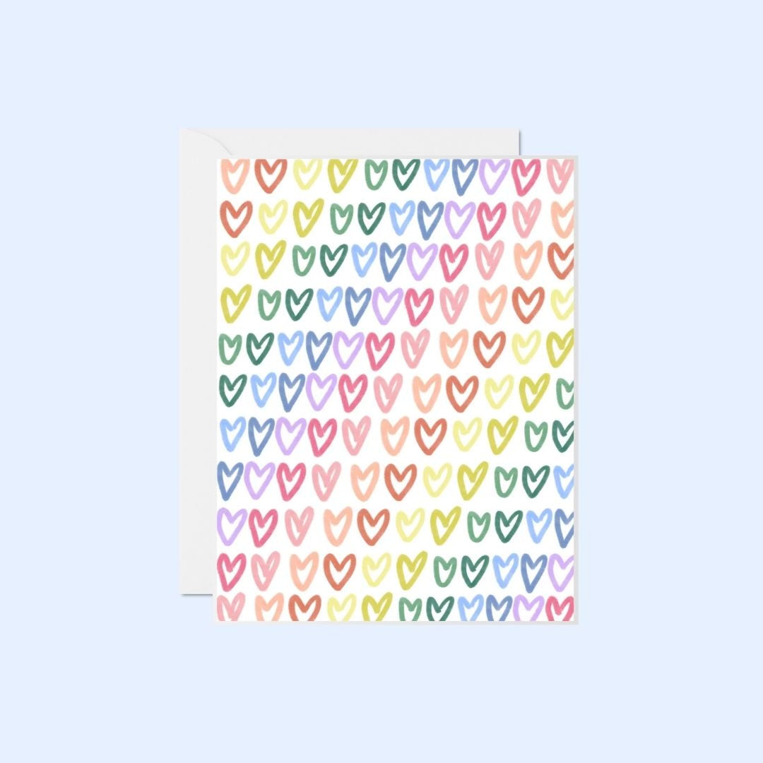 Rainbow Hearts Notecard Set