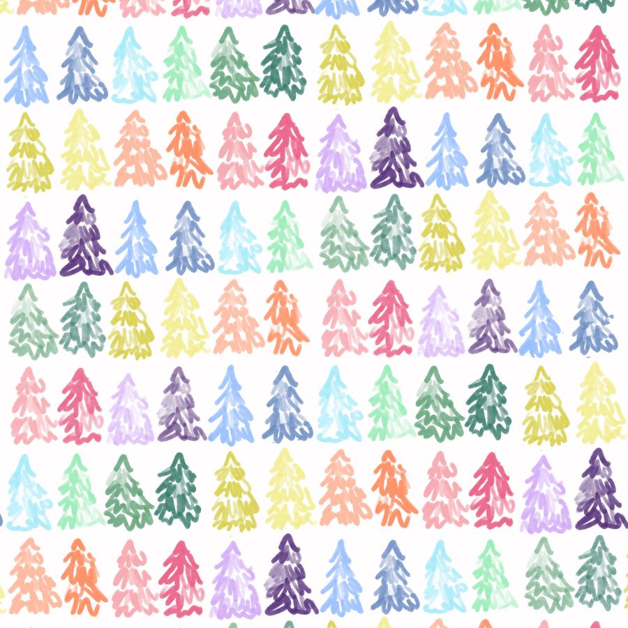 Rainbow Trees Wrapping Paper