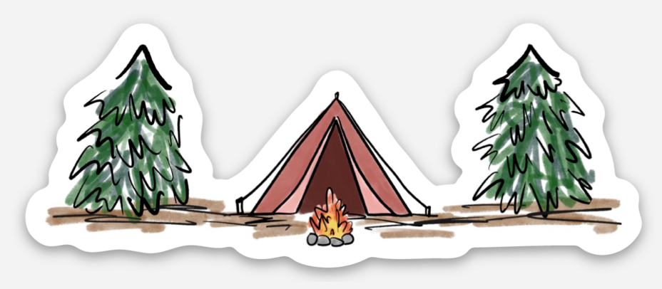 Camp Sticker Pink