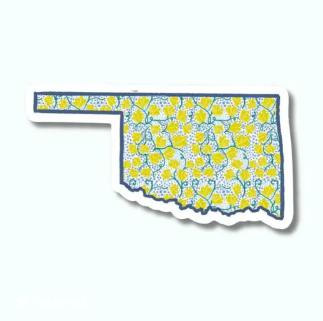 Oklahoma Vine Floral Sticker