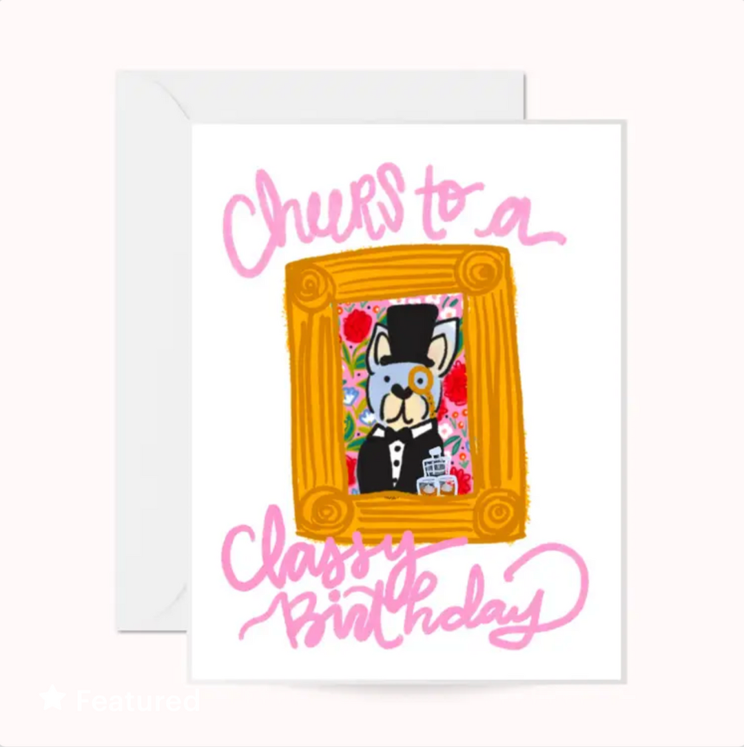 Classy Dog Birthday Greeting Card