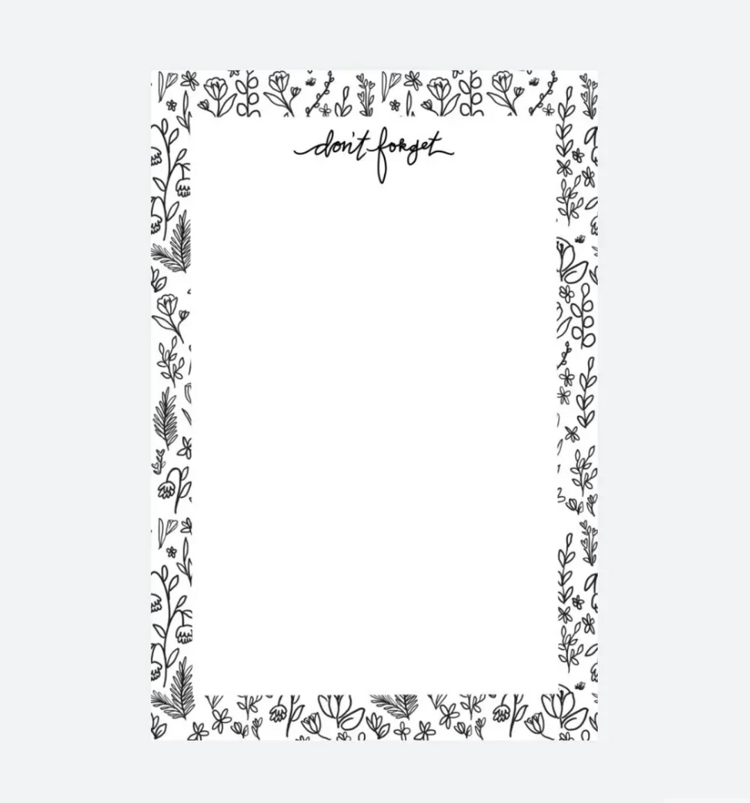 Inked Floral Notepad