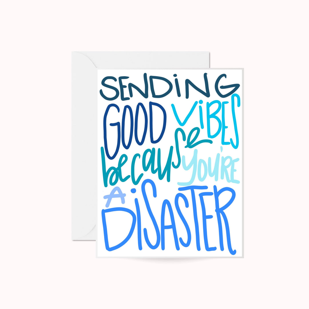 Sending Good Vibes Funny Encouragement Greeting Card