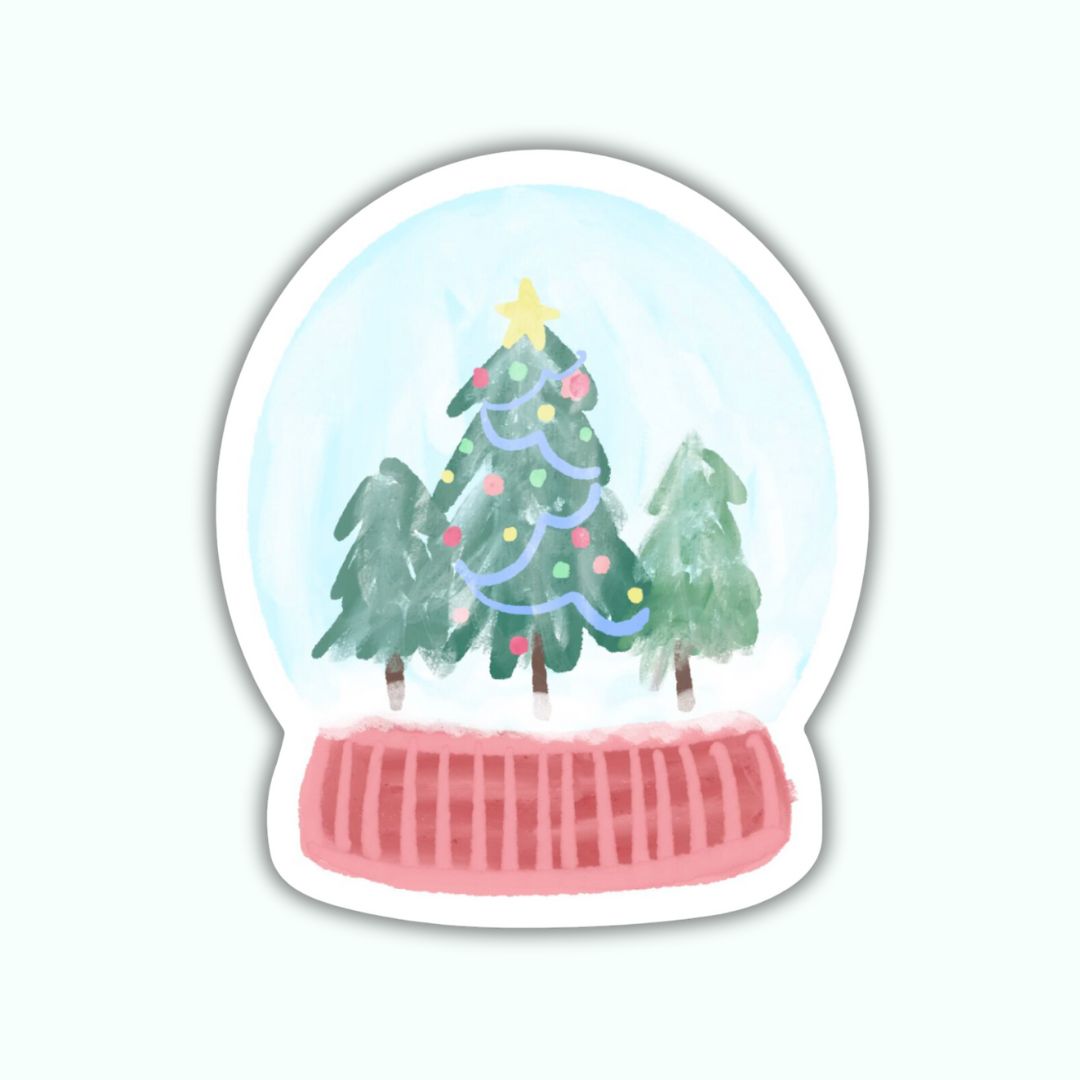 Snowglobe Vinyl Sticker | Holiday Sticker | Christmas |