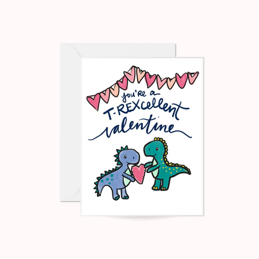 T-rexcellent Valentine Mini Card Set